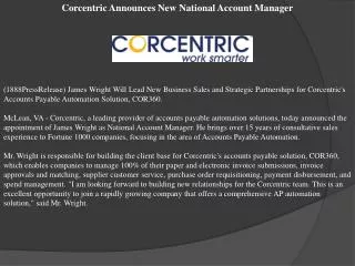 Corcentric Announces New National Account Manager