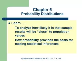 Chapter 6 Probability Distributions