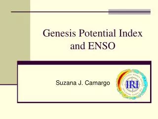Genesis Potential Index and ENSO