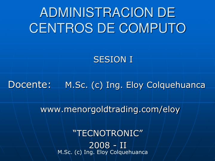 administracion de centros de computo