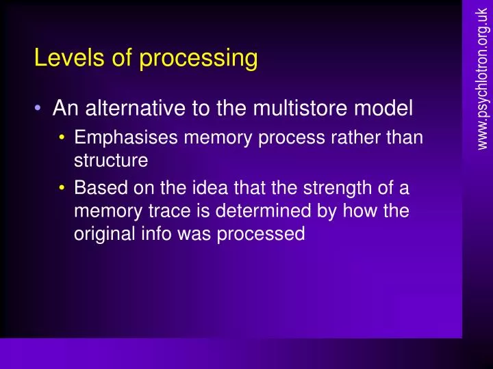 levels of processing