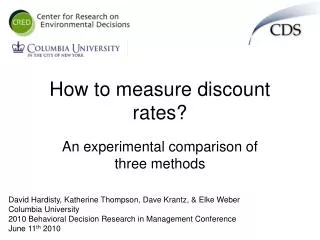 How to measure discount rates?