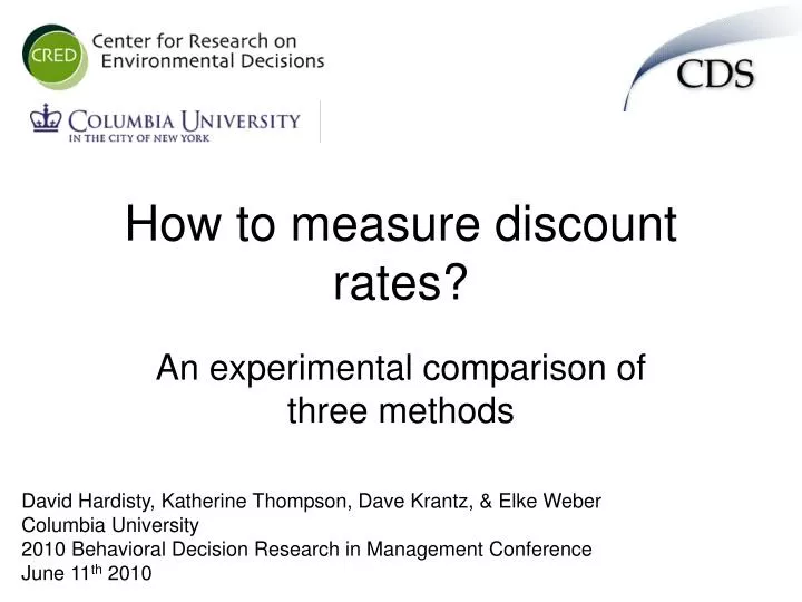 how to measure discount rates