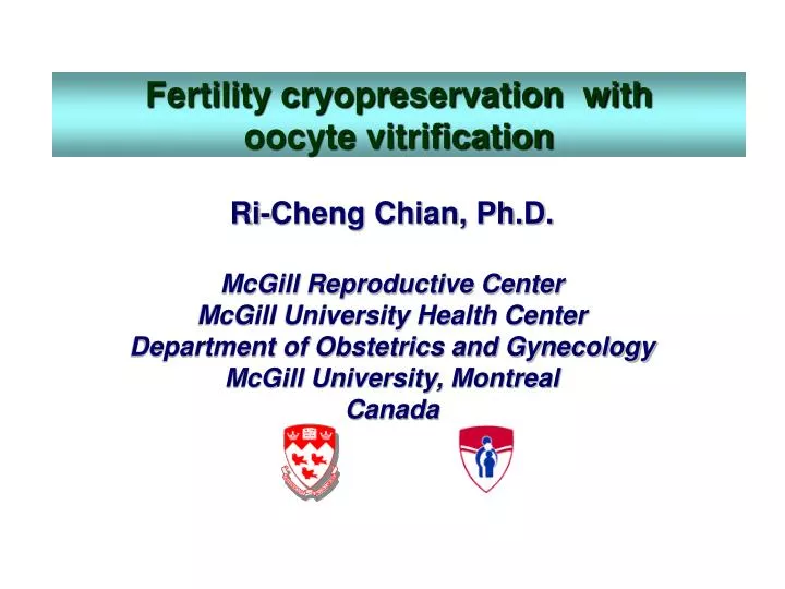 fertility cryopreservation with oocyte vitrification