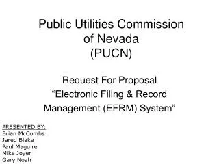 Public Utilities Commission of Nevada (PUCN)