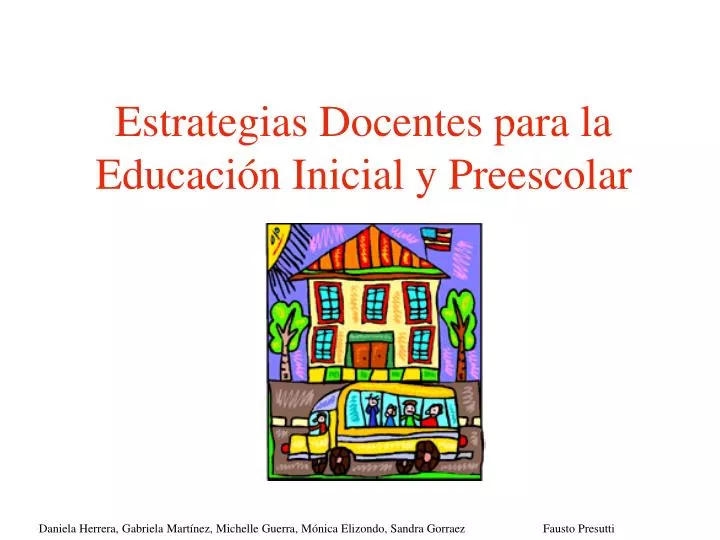 estrategias docentes para la educaci n inicial y preescolar