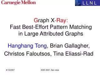 G raph X -Ray: Fast Best-Effort Pattern Matching in Large Attributed Graphs