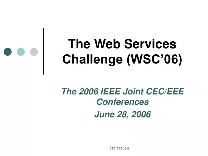 the web services challenge wsc 06