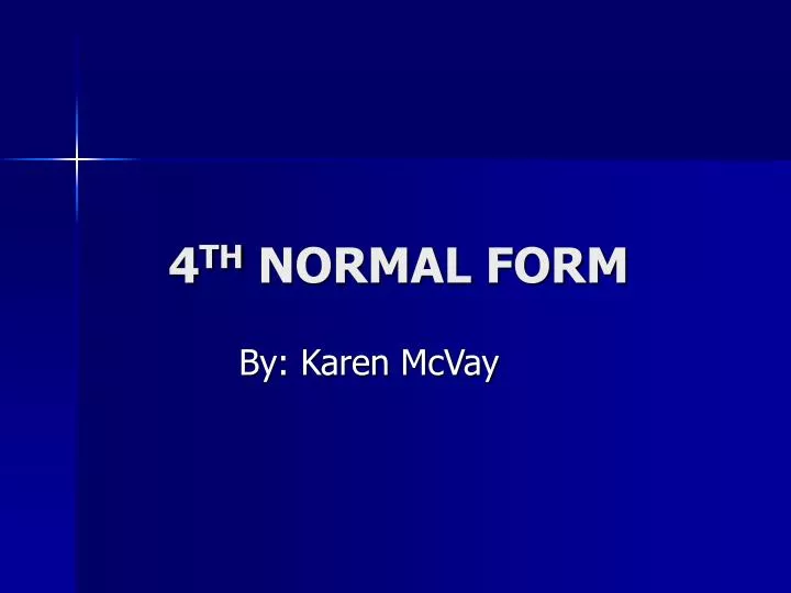 4 th normal form