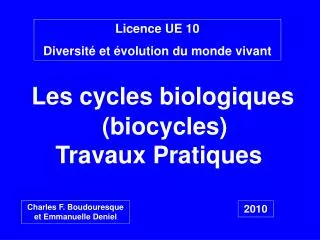 Licence UE 10 Diversité et évolution du monde vivant