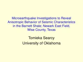 Tomieka Searcy University of Oklahoma