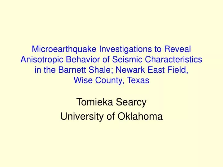 tomieka searcy university of oklahoma