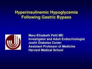 Hyperinsulinemic Hypoglycemia Following Gastric Bypass