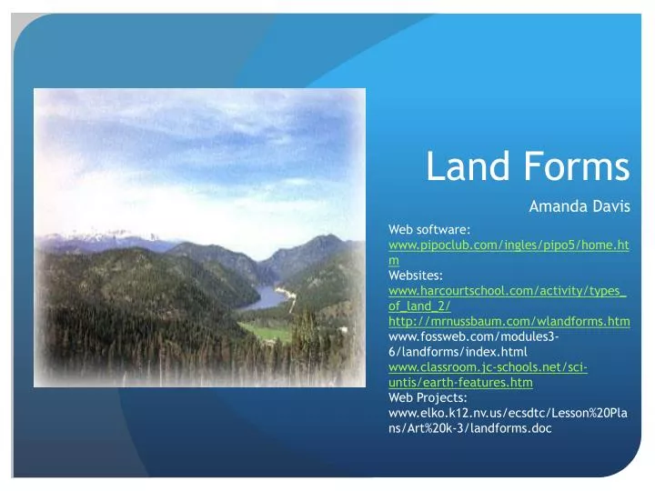 land forms