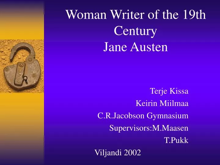 woman writer of the 19th century jane austen