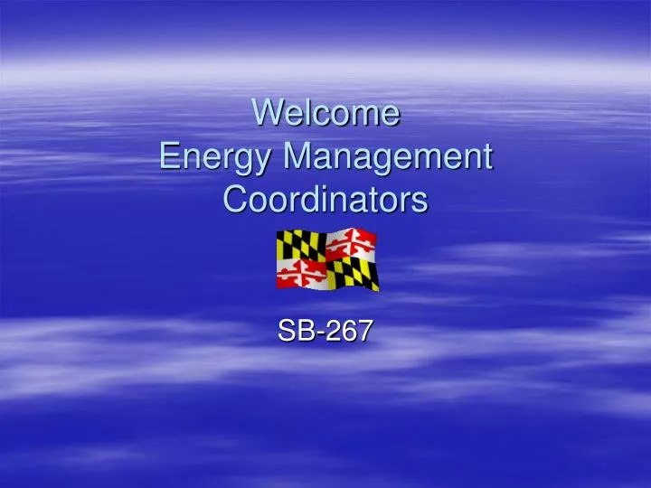 welcome energy management coordinators