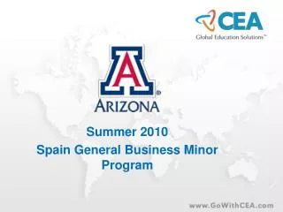 Summer 2010 Spain General Business Minor Program