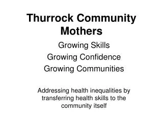 Thurrock Community Mothers
