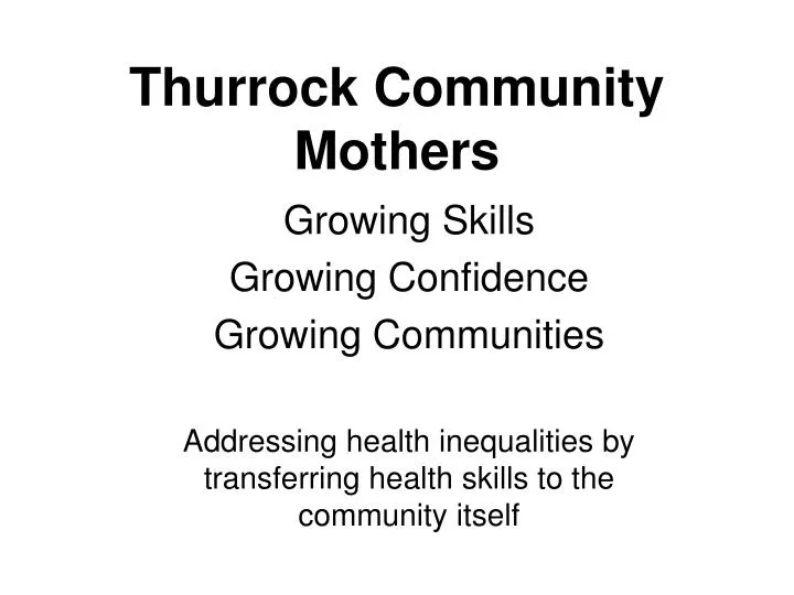 thurrock community mothers