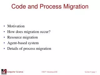 Code and Process Migration