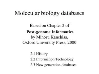 Molecular biology databases