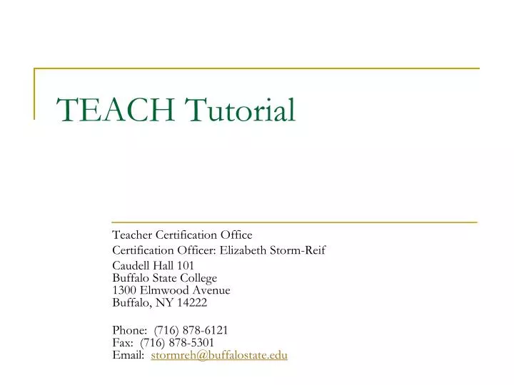 teach tutorial