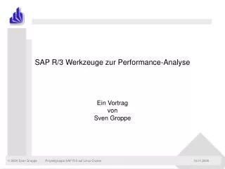 sap r 3 werkzeuge zur performance analyse