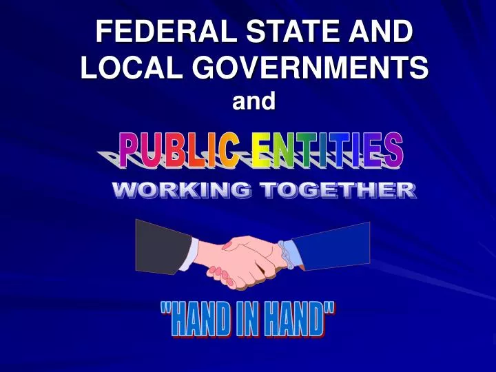federal state and local governments and