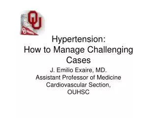 Hypertension: How to Manage Challenging Cases