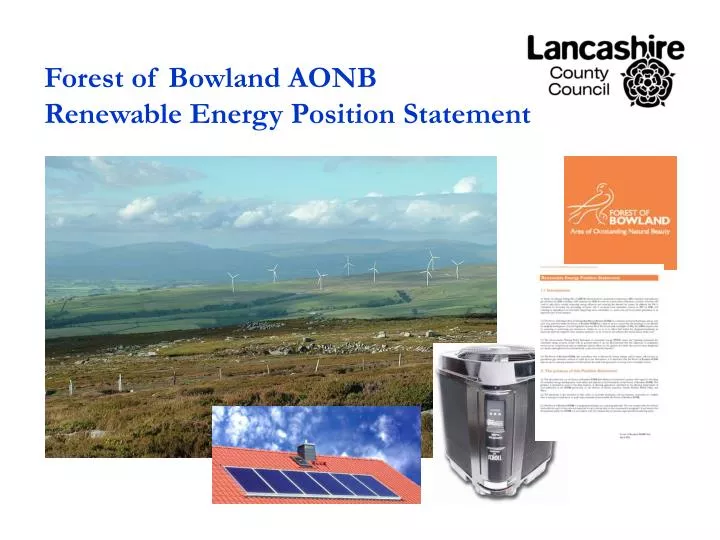 forest of bowland aonb renewable energy position statement