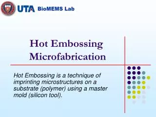 hot embossing microfabrication
