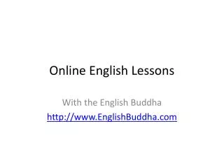Guide to Online English Lessons