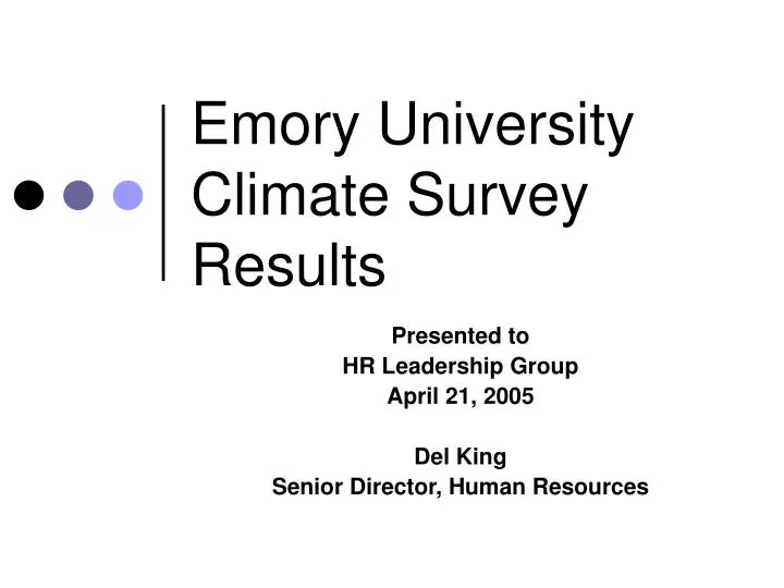 emory university climate survey results