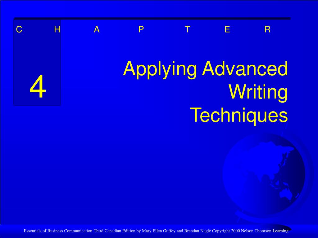 PPT - Applying Advanced Writing Techniques PowerPoint Presentation ...