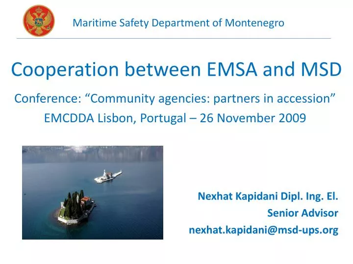 cooperation between emsa and msd