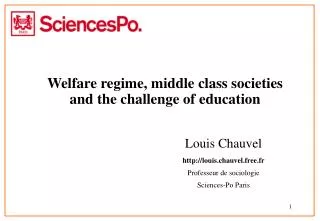 Welfare regime, middle class societies and the challenge of education