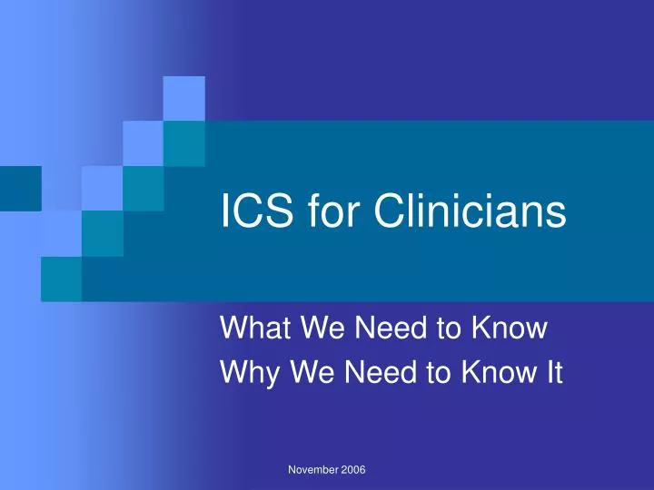 ics for clinicians