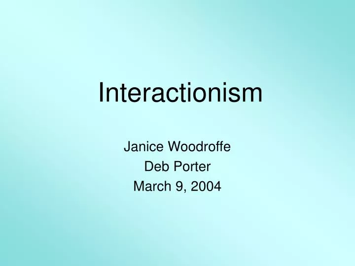 interactionism