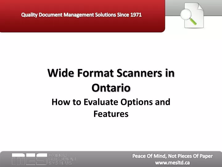 wide format scanners in ontario