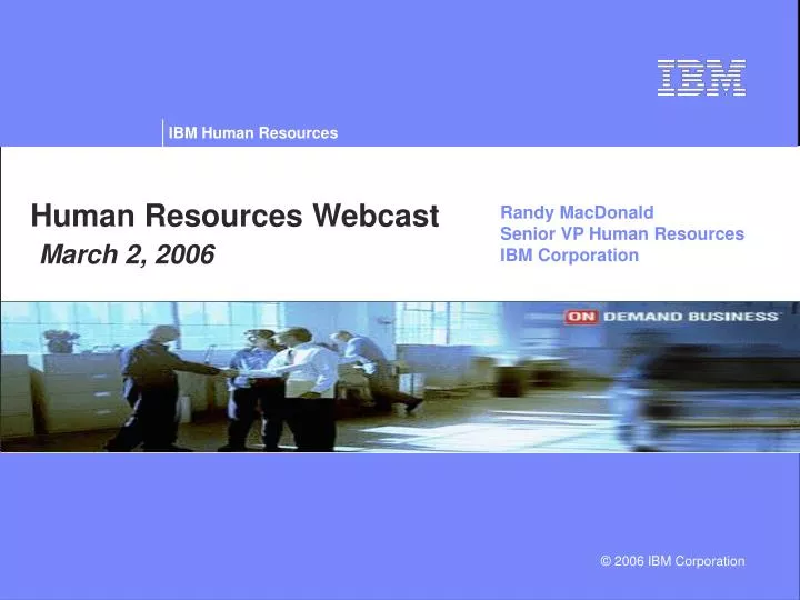 human resources webcast march 2 2006