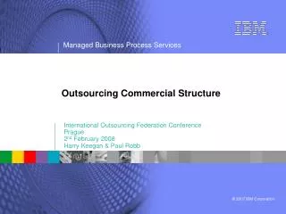 Outsourcing Commercial Structure