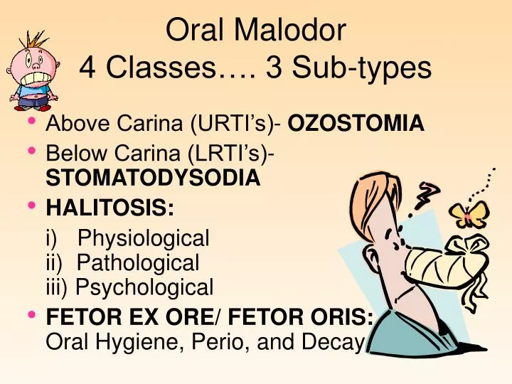 PPT Oral Malodor 4 Classes . 3 Sub types PowerPoint Presentation