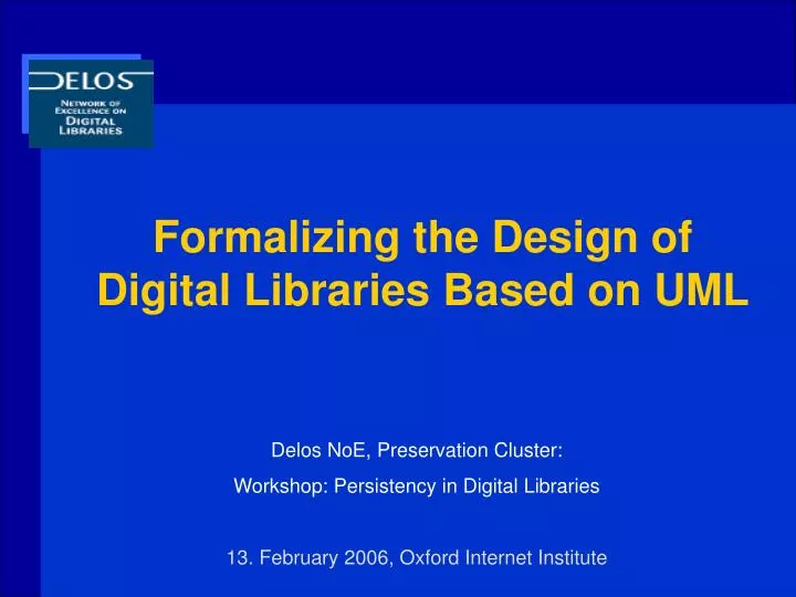 formalizing the design of digital libraries based on uml