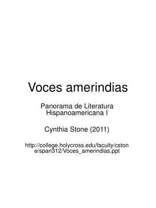 voces amerindias