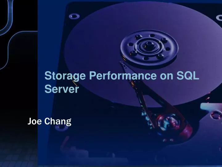 storage performance on sql server