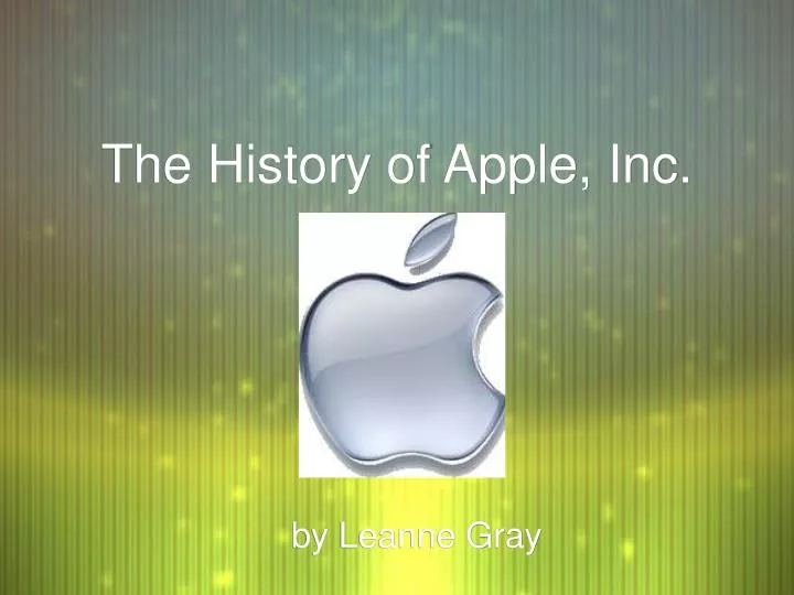 the history of apple inc