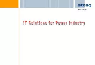 IT Solutions for Power Industry