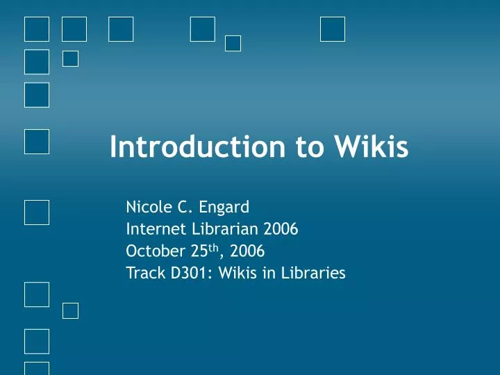 introduction to wikis