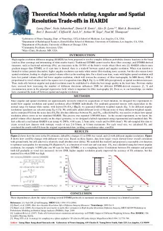 Theoretical Models relating Angular and Spatial Resolution Trade-offs in HARDI