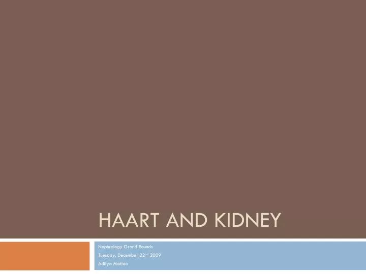 haart and kidney